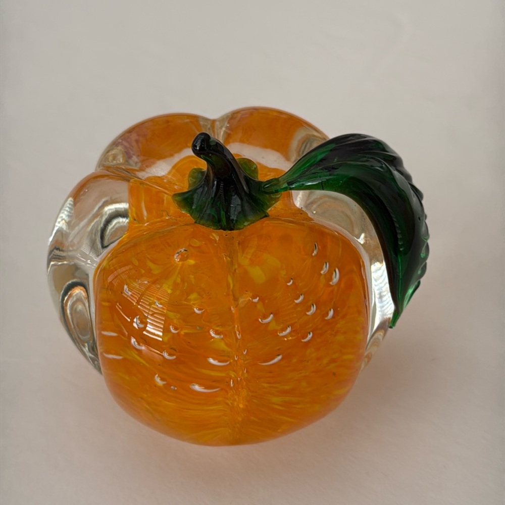 LENOX Art Glass Pumpkin Figurine Paperweight